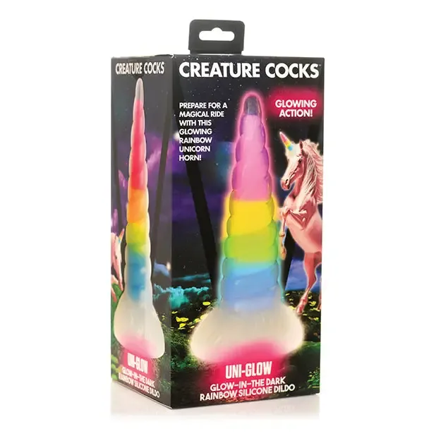 Dildos Creature Cocks Creature Cocks Uni Glow in the Dark Silicone Dildo