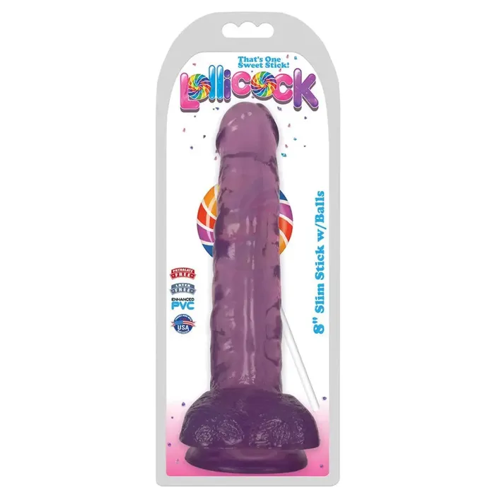 Dildos Curve Toys Inch Slim Stick With Balls Grape Ice Dildo Dildos Curve Toys Inch Slim Stick With Balls Grape Ice Dildo