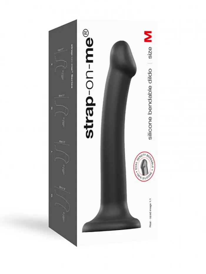 Dildos HonourSkintwocom SemiRealistic Dual Density Bendable Dildo Medium