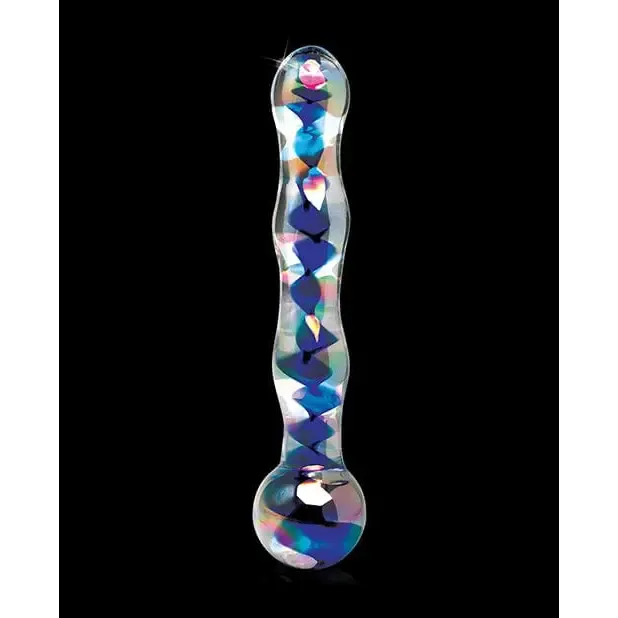 Dildos Icicles Icicles No 8 Hand Blown Glass Massager Clear Winside Blue Swirls Dildos Icicles Icicles No 8 Hand Blown Glass Massager Clear Winside Blue Swirls