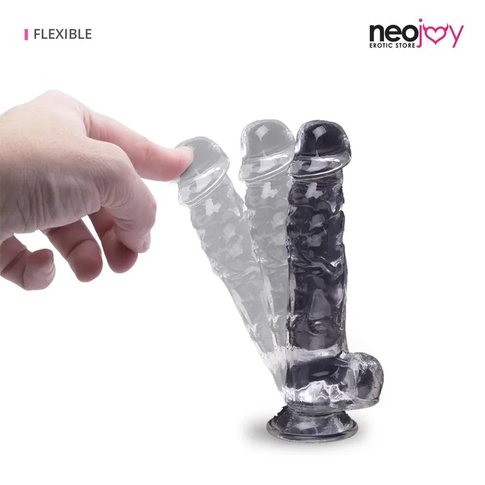 Dildos Neojoy Neojoy Soft Jelly Crystal Dildo TPE With Suction Cup Transparent 23cm 91 inch