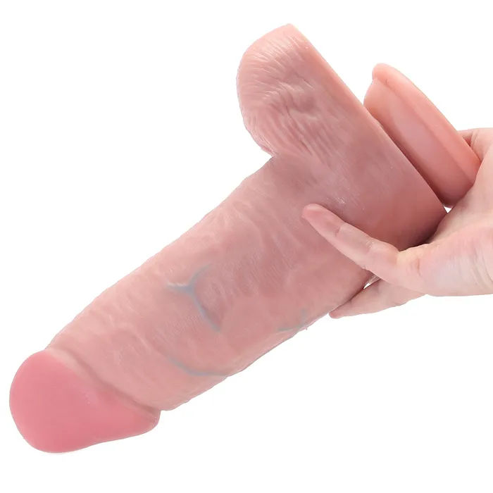 Dildos Shots Toys RealRock 10 Inch Extra Thick Ballsy Dildo in Light