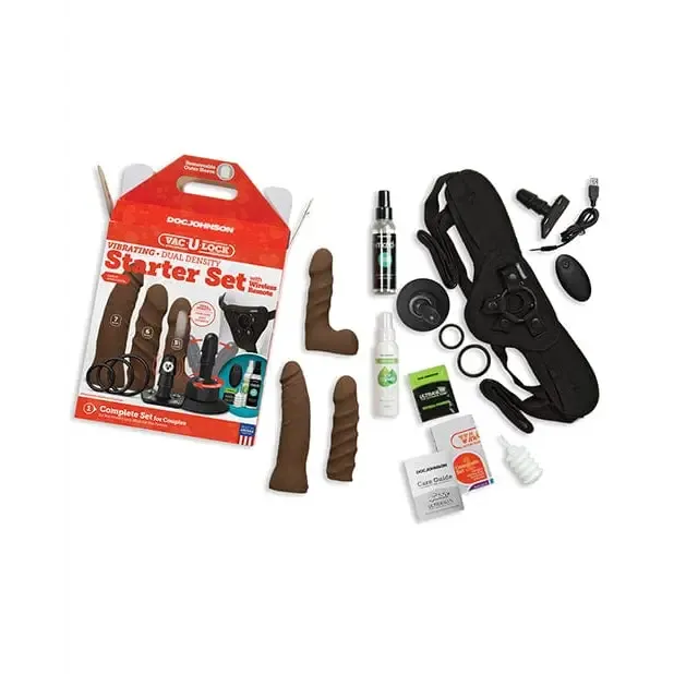 Dildos Vaculock Dual Density Starter Set Wwireless Remote Doc Johnson