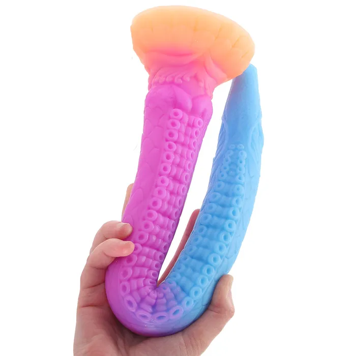 Dildos XR Brands Creature Cocks Makara Glow in the Dark Snake Dildo