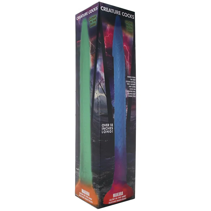 Dildos XR Brands Creature Cocks Makara Glow in the Dark Snake Dildo