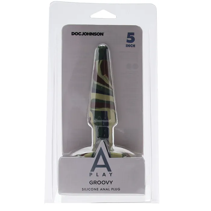 Doc Johnson APlay Groovy 5 Inch Anal Plug in Camo Anal
