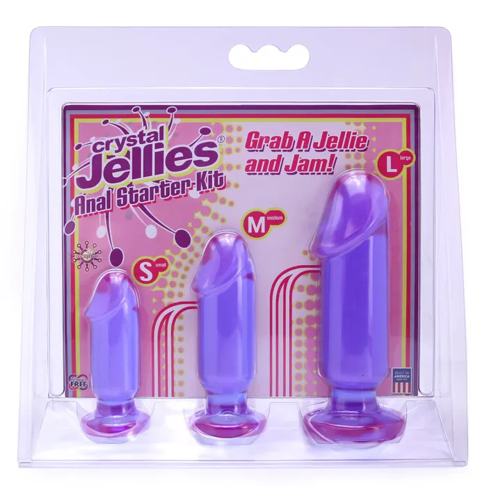 Doc Johnson Anal Crystal Jellies Anal Starter Kit in Purple