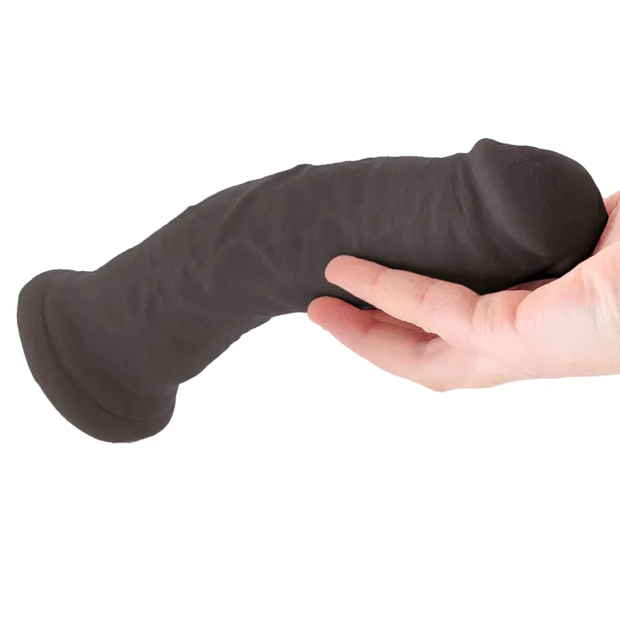Dr Skin Plus 8 Inch Thick Posable Dildo in Black Blush Dildos Dr Skin Plus 8 Inch Thick Posable Dildo in Black Blush Dildos
