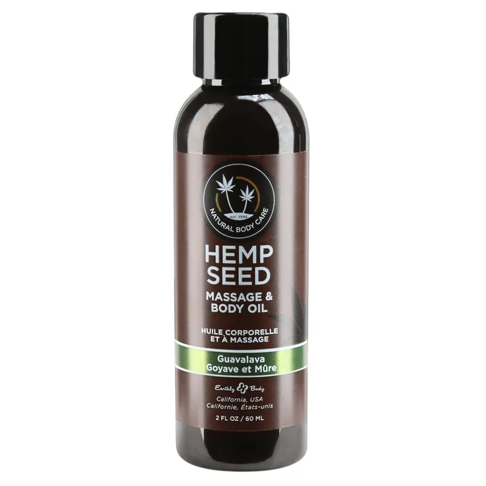 Earthly Body Couples Earthly Body Hemp Seed Massage Body Oil Guavalva 60ml2oz