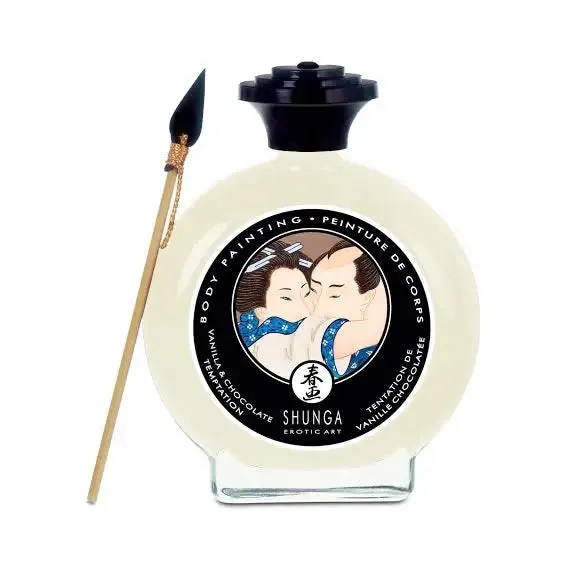Edible Body Paint Vanilla Chocolate Temptation 35 Oz Shunga Dildos
