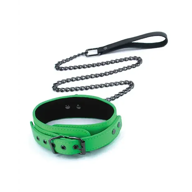 Electra Collar Leash Green NS Novelties Vibrators