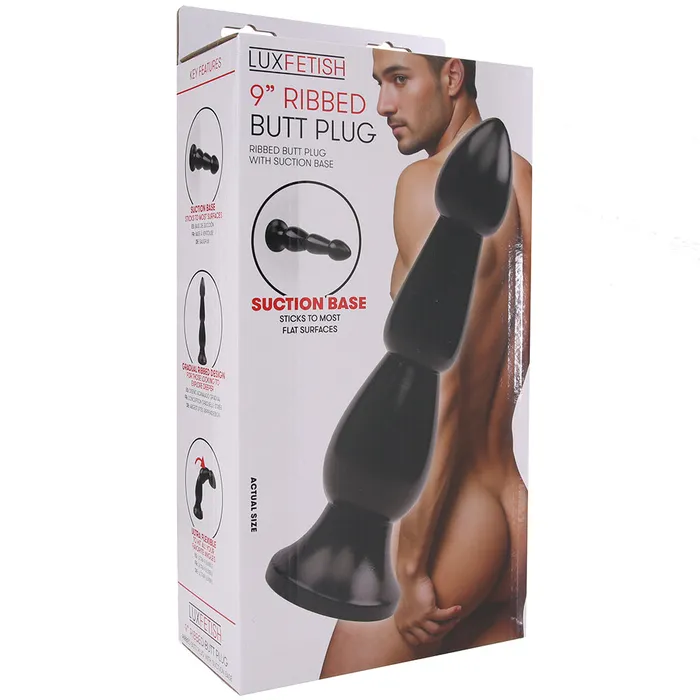 Electric Eel Anal Lux Fetish 9 Inch Ribbed Butt Plug