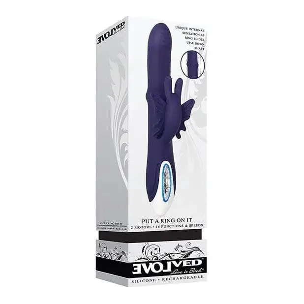Evolved Female Sex Toys Evolved Put A Ring On It Rabbit Vibrator with Sliding Ring Evolved Female Sex Toys Evolved Put A Ring On It Rabbit Vibrator with Sliding Ring