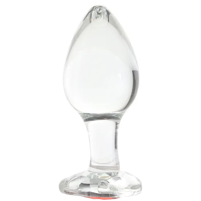 Evolved Novelties Adam Eve Red Heart Gem Glass Plug in Large Anal Evolved Novelties Adam Eve Red Heart Gem Glass Plug in Large Anal