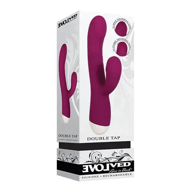 Evolved Vibrators Evolved Double Tap Thumping Rabbit Vibrator