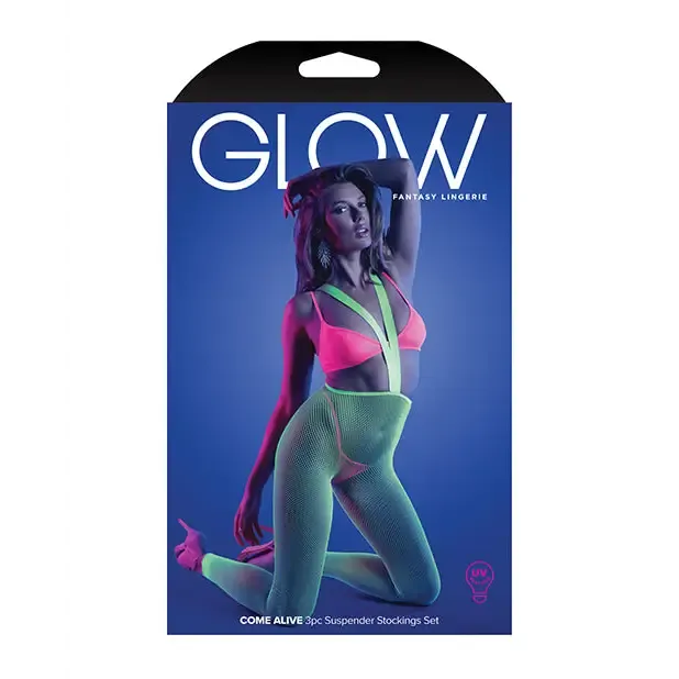 Fantasy Lingerie Female Sex Toys Fantasy Lingerie Glow Come Alive 3Piece Bralette GString Suspender Stockings Set Neon Green Queen Size Fantasy Lingerie Female Sex Toys Fantasy Lingerie Glow Come Alive 3Piece Bralette GString Suspender Stockings Set Neon Green Queen Size