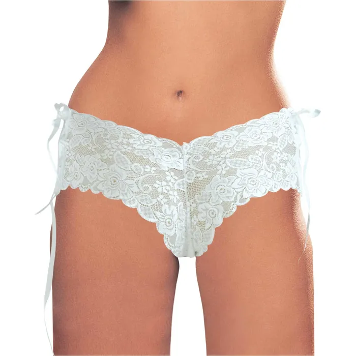 Female Sex Toys ACI ACI Naughty Wear White Lace Panties with Side Criss Cross Ties Medium Female Sex Toys ACI ACI Naughty Wear White Lace Panties with Side Criss Cross Ties Medium
