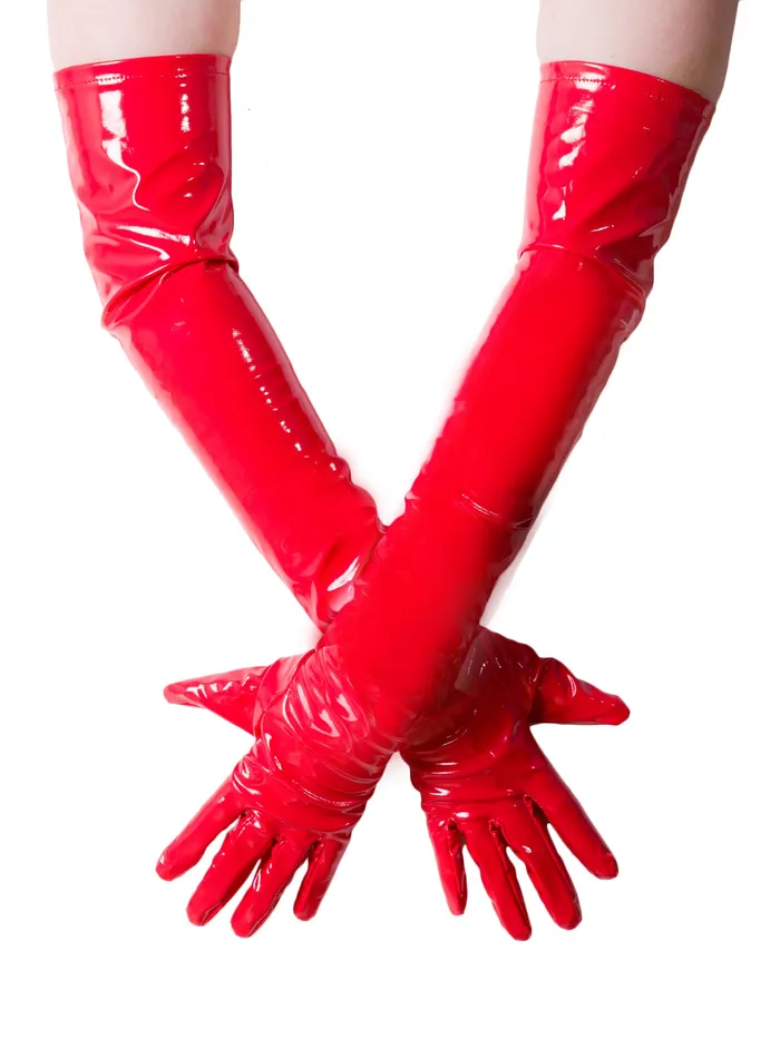 Female Sex Toys Honour PVC Long Gloves in Black Female Sex Toys Honour PVC Long Gloves in Black