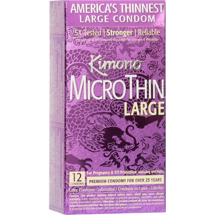 Female Sex Toys Kimono Kimono Large Micro Thin Condoms 12 Pack