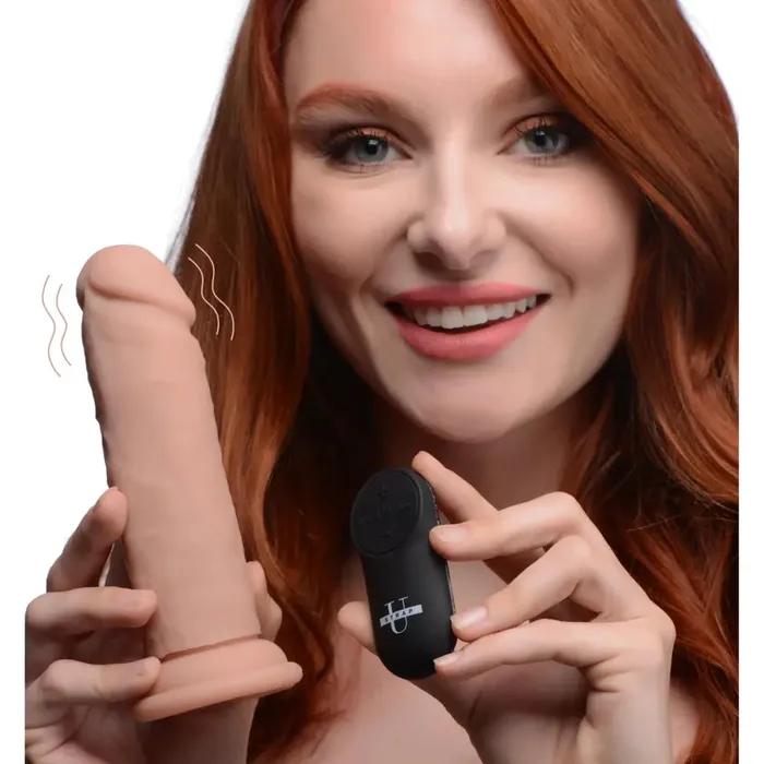 Female Sex Toys Power Player 28x Vibrating Silicone Dildo With Remote Strap U