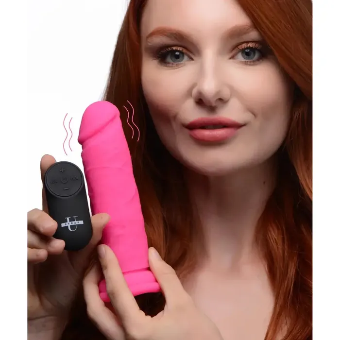 Female Sex Toys Power Player 28x Vibrating Silicone Dildo With Remote Strap U