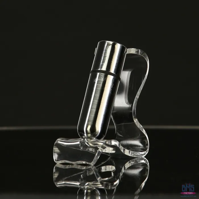 Female Sex Toys PowerBullet FirstClass Bullet 25 Bullet Vibrator with Key Chain Pouch Silver