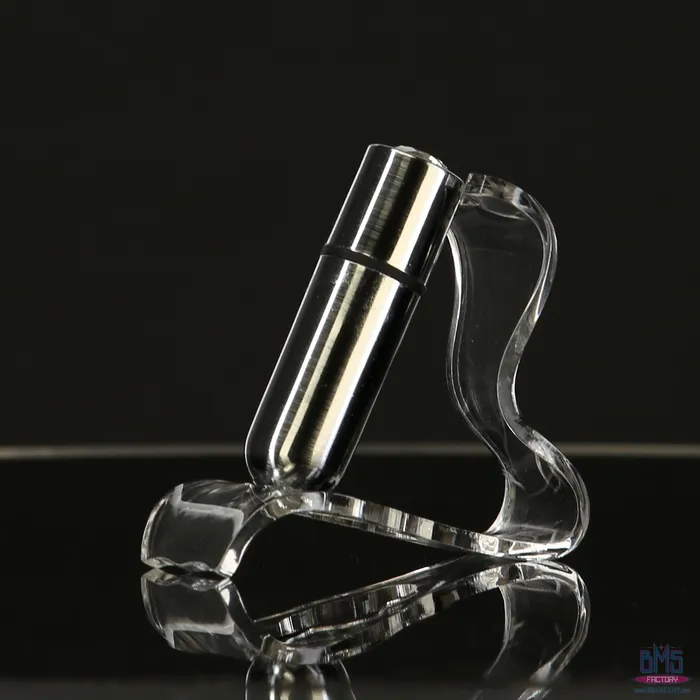 Female Sex Toys PowerBullet FirstClass Bullet 25 Bullet Vibrator with Key Chain Pouch Silver
