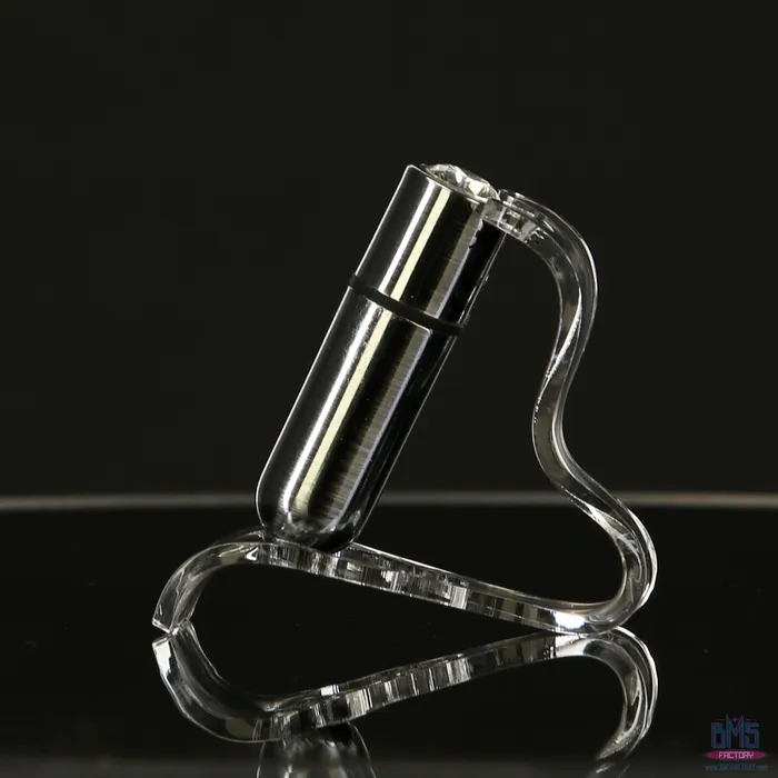 Female Sex Toys PowerBullet FirstClass Bullet 25 Bullet Vibrator with Key Chain Pouch Silver