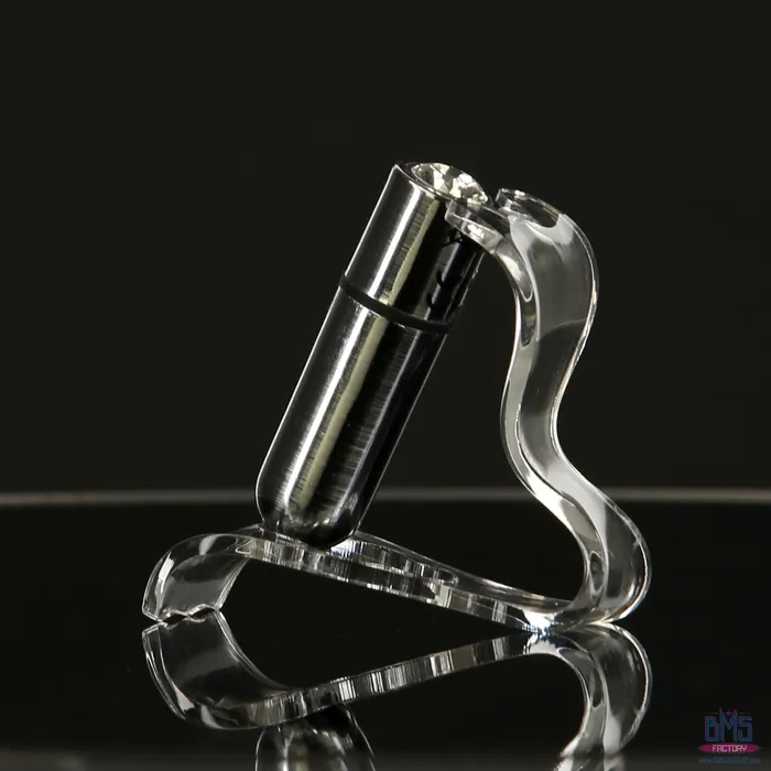 Female Sex Toys PowerBullet FirstClass Bullet 25 Bullet Vibrator with Key Chain Pouch Silver