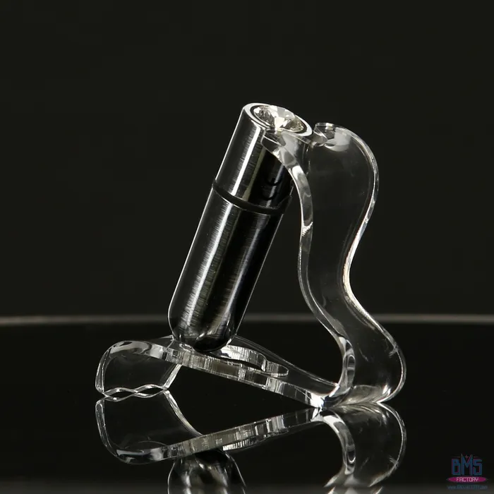 Female Sex Toys PowerBullet FirstClass Bullet 25 Bullet Vibrator with Key Chain Pouch Silver
