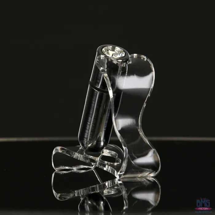 Female Sex Toys PowerBullet FirstClass Bullet 25 Bullet Vibrator with Key Chain Pouch Silver