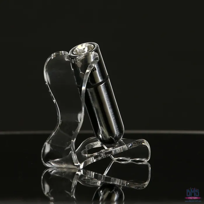 Female Sex Toys PowerBullet FirstClass Bullet 25 Bullet Vibrator with Key Chain Pouch Silver