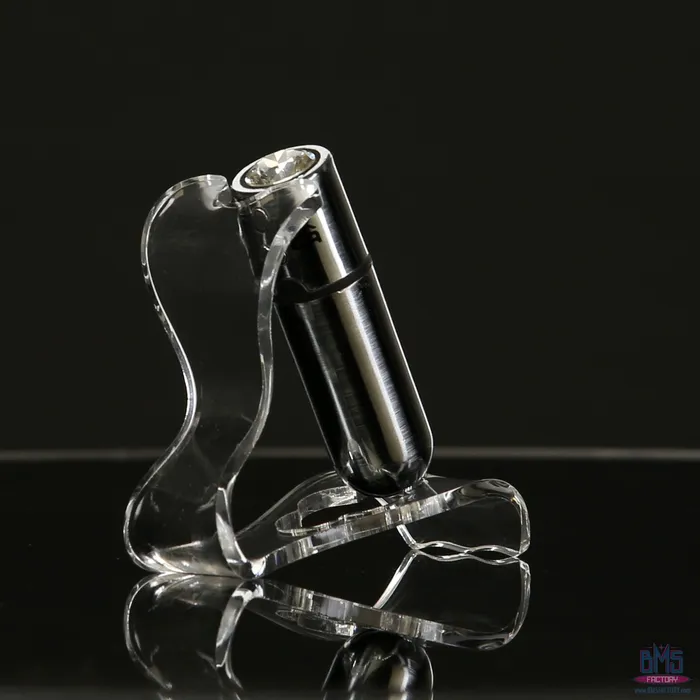 Female Sex Toys PowerBullet FirstClass Bullet 25 Bullet Vibrator with Key Chain Pouch Silver