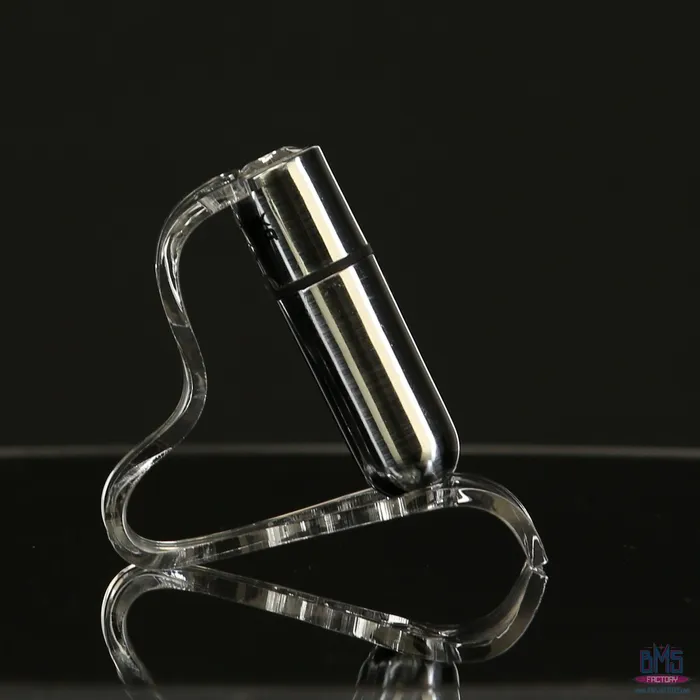 Female Sex Toys PowerBullet FirstClass Bullet 25 Bullet Vibrator with Key Chain Pouch Silver