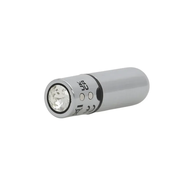 Female Sex Toys PowerBullet FirstClass Bullet 25 Bullet Vibrator with Key Chain Pouch Silver