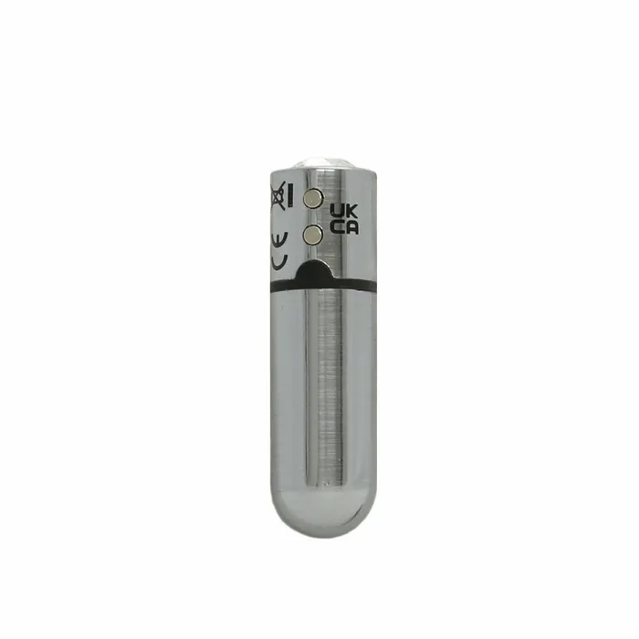 Female Sex Toys PowerBullet FirstClass Bullet 25 Bullet Vibrator with Key Chain Pouch Silver