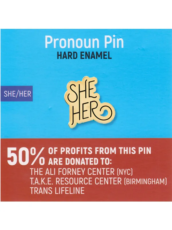 Female Sex Toys SheHer Pronoun Pin Dissent Pins