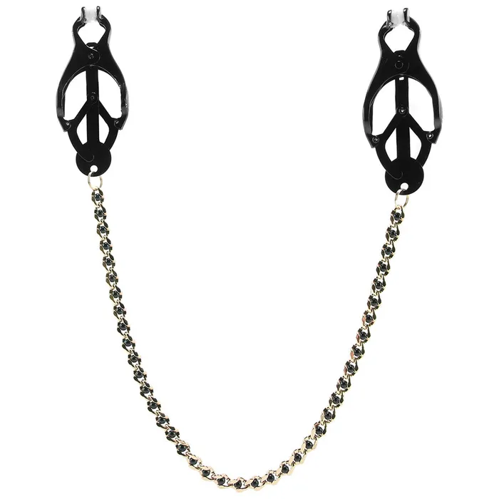 Female Sex Toys Spartacus Butterfly Nipple Clamps with Beaded Chain