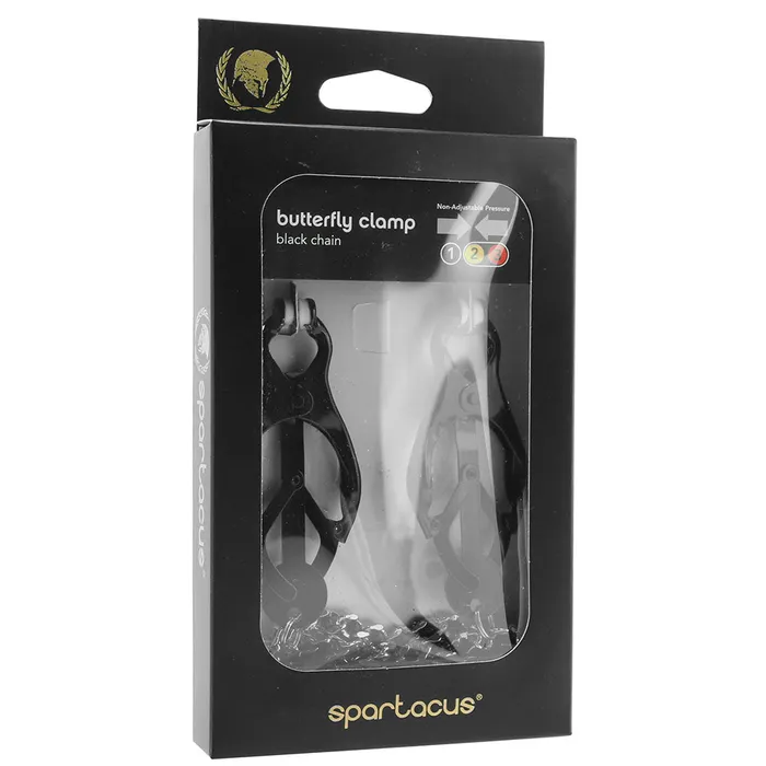 Female Sex Toys Spartacus Butterfly Nipple Clamps with Beaded Chain Female Sex Toys Spartacus Butterfly Nipple Clamps with Beaded Chain