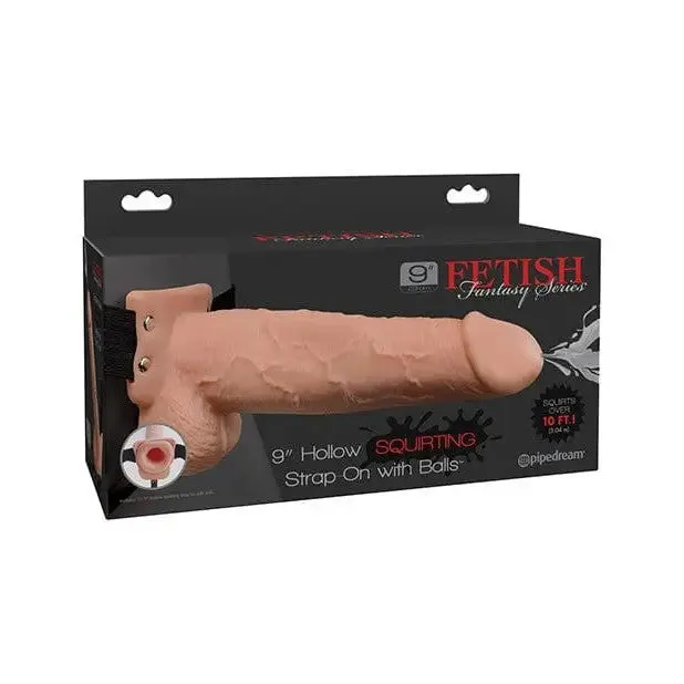 Fetish Fantasy Fetish Fantasy Hollow Squirting Strap On with Balls Female Sex Toys