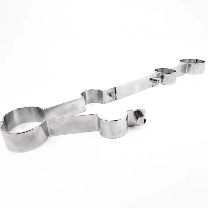 Fetters Dildos Ankle Wrist Rigid Stainless Irons Snap Shut Locks