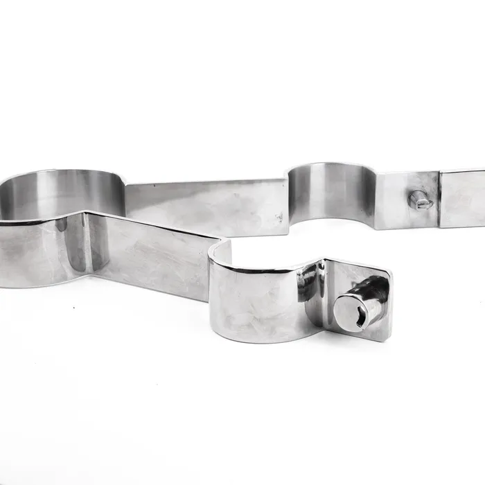 Fetters Dildos Ankle Wrist Rigid Stainless Irons Snap Shut Locks
