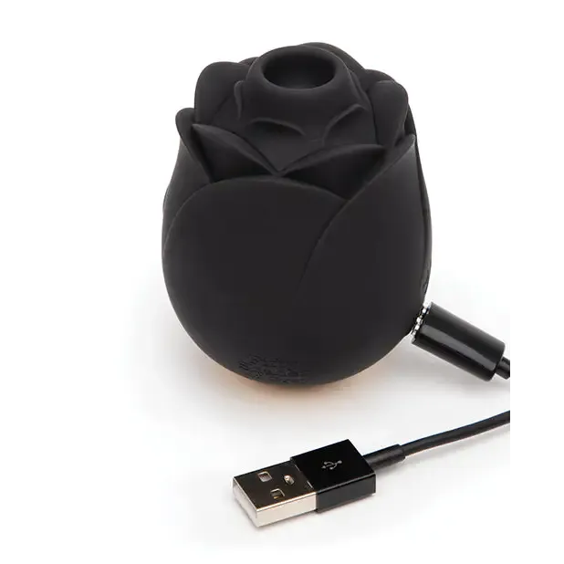 Fifty Shades of Grey Hearts and Flowers Suction Rose Black Fifty Shades of Grey Vibrators
