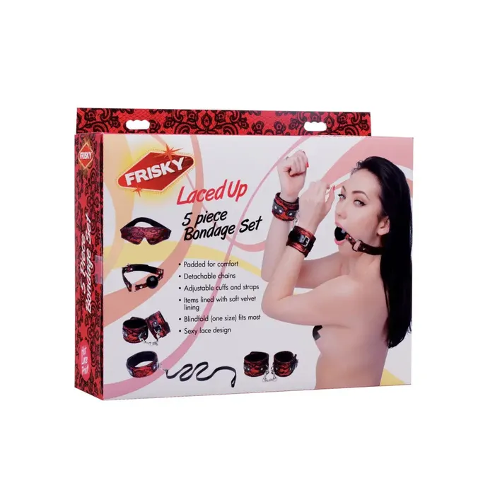 Frisky Couples Laced Up 5 Piece Bondage Set Frisky Couples Laced Up 5 Piece Bondage Set