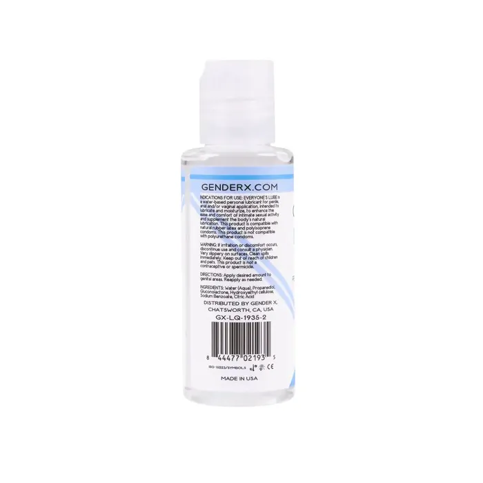 Gender X Everyones Lube WaterBased Lubricant 2 oz Gender X Anal