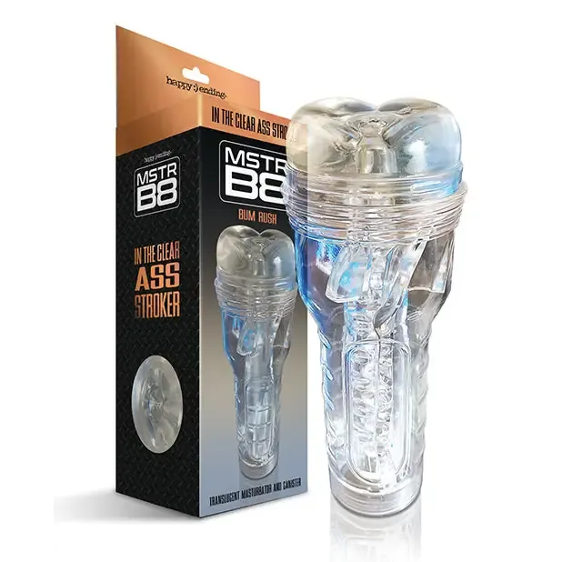 Global Novelties LLC Male Sex Toys Happy Endings MSTR B8 In The Clear Anal Stroker Bum Rush Canister Global Novelties LLC Male Sex Toys Happy Endings MSTR B8 In The Clear Anal Stroker Bum Rush Canister