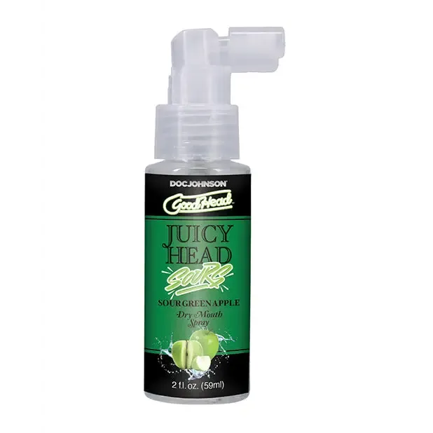 Goodhead Juicy Head Dry Mouth Spray 2 Oz Sour Blue Doc Johnson Vibrators