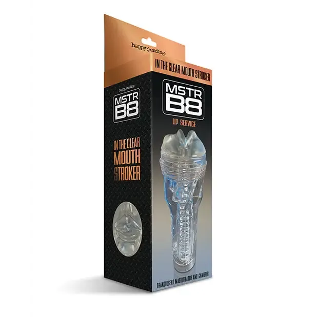 Happy Endings MSTR B8 In The Clear Mouth Stroker Lip Service Canister Global Novelties LLC Male Sex Toys Happy Endings MSTR B8 In The Clear Mouth Stroker Lip Service Canister Global Novelties LLC Male Sex Toys