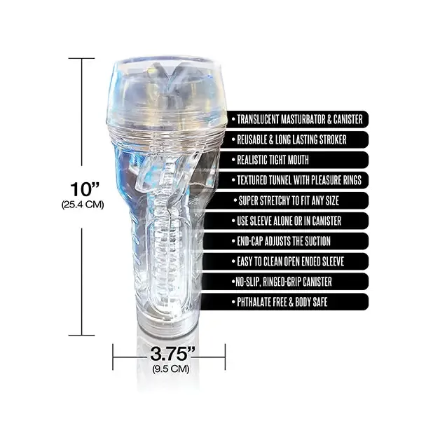 Happy Endings MSTR B8 In The Clear Mouth Stroker Lip Service Canister Global Novelties LLC Male Sex Toys Happy Endings MSTR B8 In The Clear Mouth Stroker Lip Service Canister Global Novelties LLC Male Sex Toys