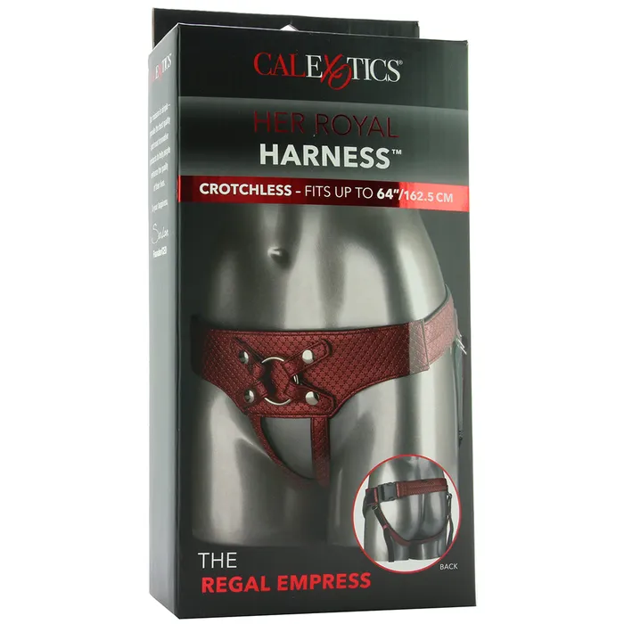 Her Royal Harness The Regal Empress in Red CalExotics Female Sex Toys Her Royal Harness The Regal Empress in Red CalExotics Female Sex Toys